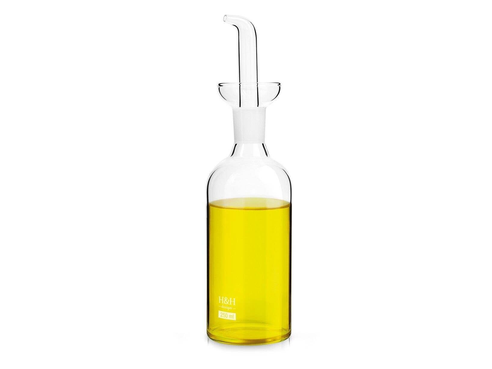 H&H - Wholesale Oil/Vinegar Dispenser - Cylindrical Ampoule in Transparent Borosilicate Glass 250 ml3