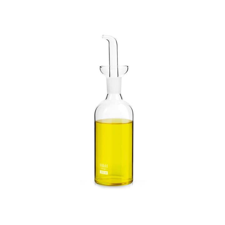 H&H - Wholesale Oil/Vinegar Dispenser - Cylindrical Ampoule in Transparent Borosilicate Glass 250 ml3