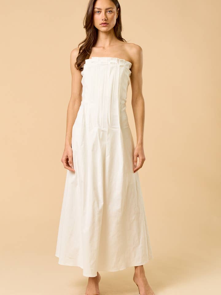 Pleat Detailed Maxi Dress for wholesale by Lalavon