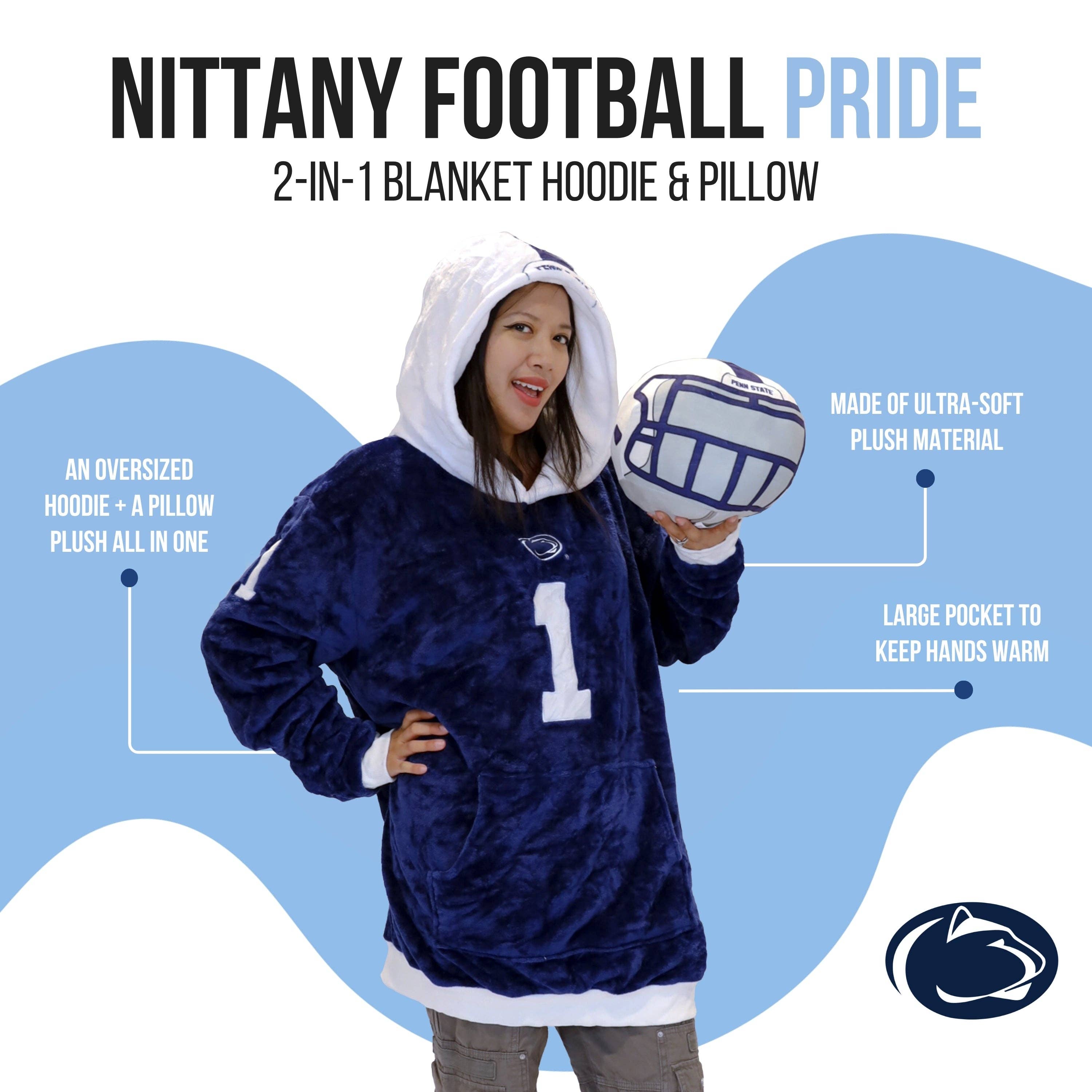 OrangeOnions - Wholesale Throw Blanket - Penn State University Helmet Blanket Hoodie & Pillow1