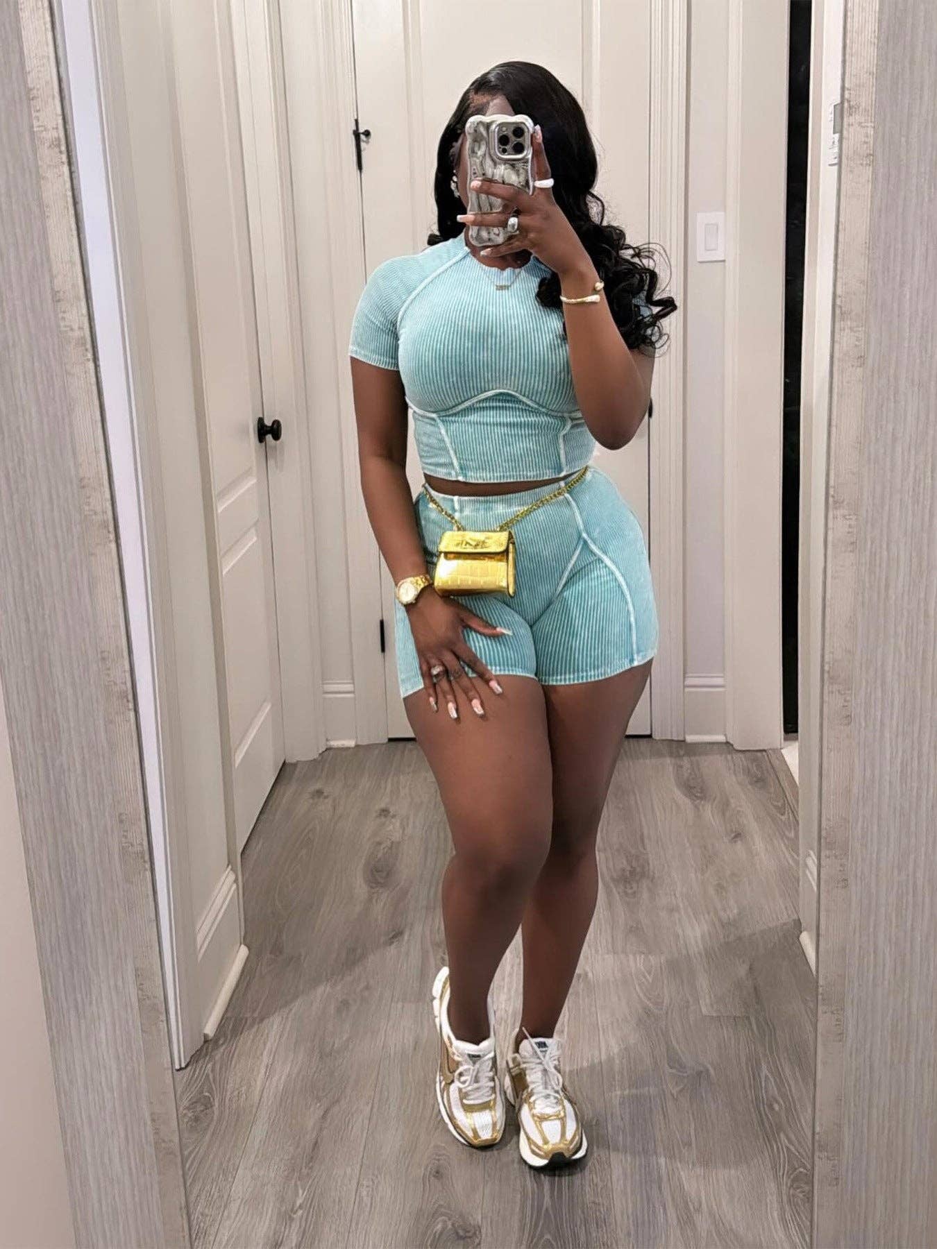 MB Fashion Wholesale - Wholesale Top & Short Set (NOT Loungewear) - Women's - MB FASHION WASHED RIBBED HIGH QUALITY SHORTS 2 PCS SET 4020LY5