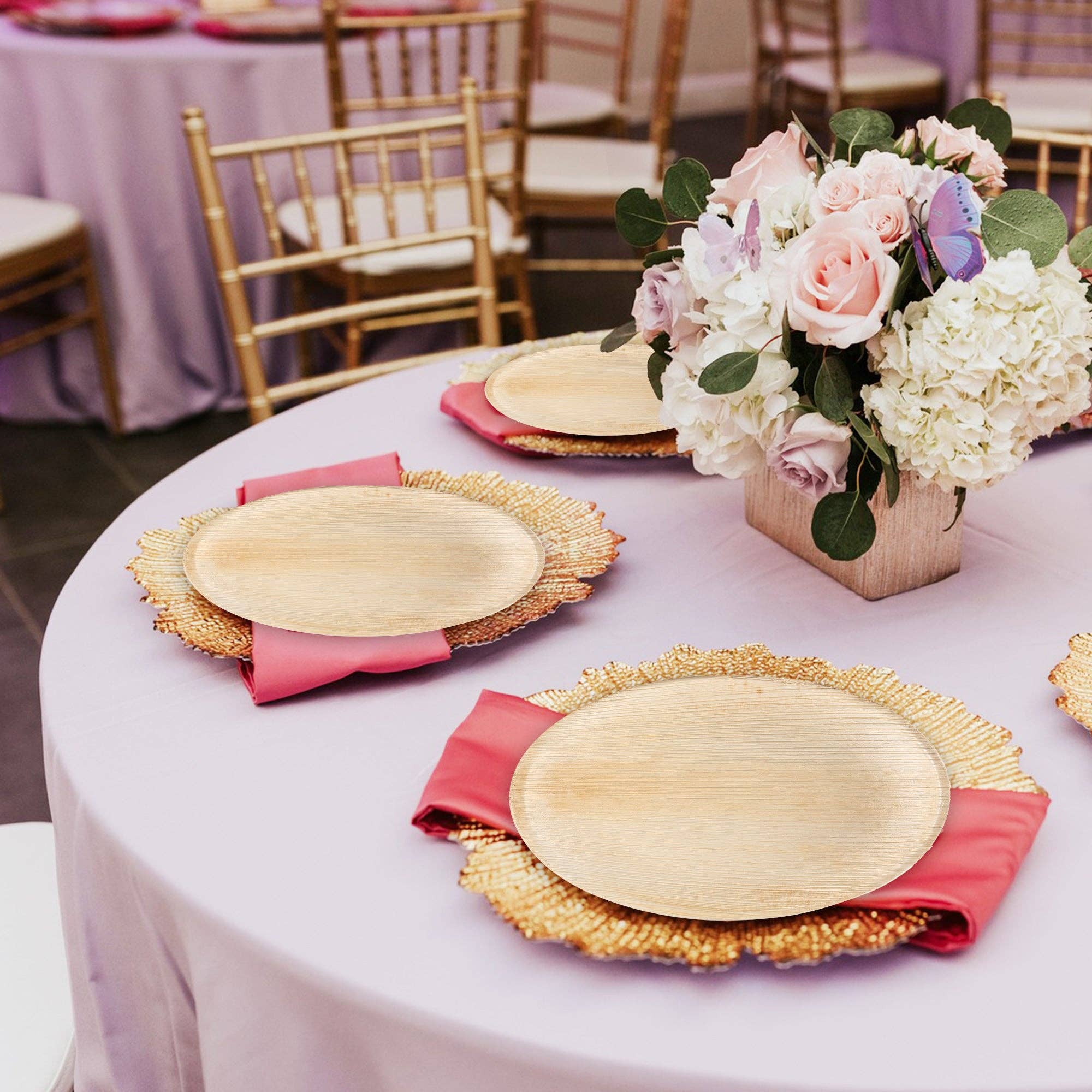 Smarty had a Party - Wholesale Disposable Plate - 10" Round Palm Leaf Eco Friendly Dinner Plates - 25 pcs1