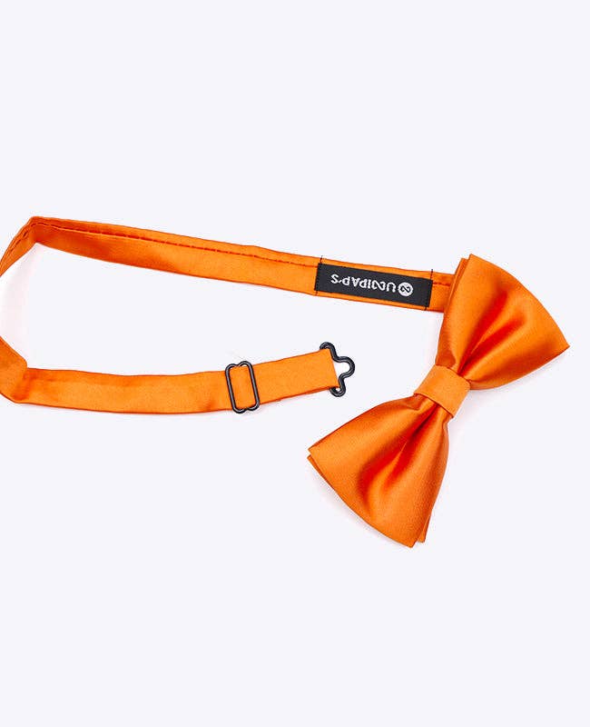 Unipap's - Wholesale Bow Tie - Men's - Men's Orange Bow Tie in Polyester "Jules"1