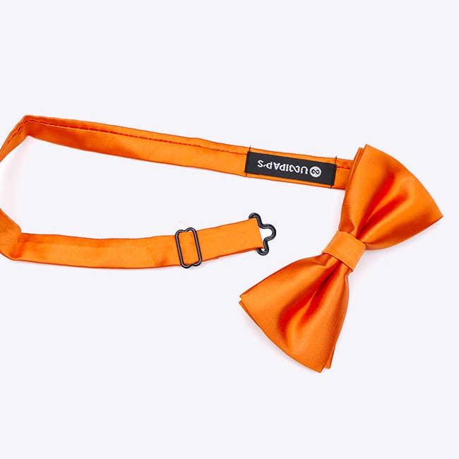 Unipap's - Wholesale Bow Tie - Men's - Men's Orange Bow Tie in Polyester "Jules"1