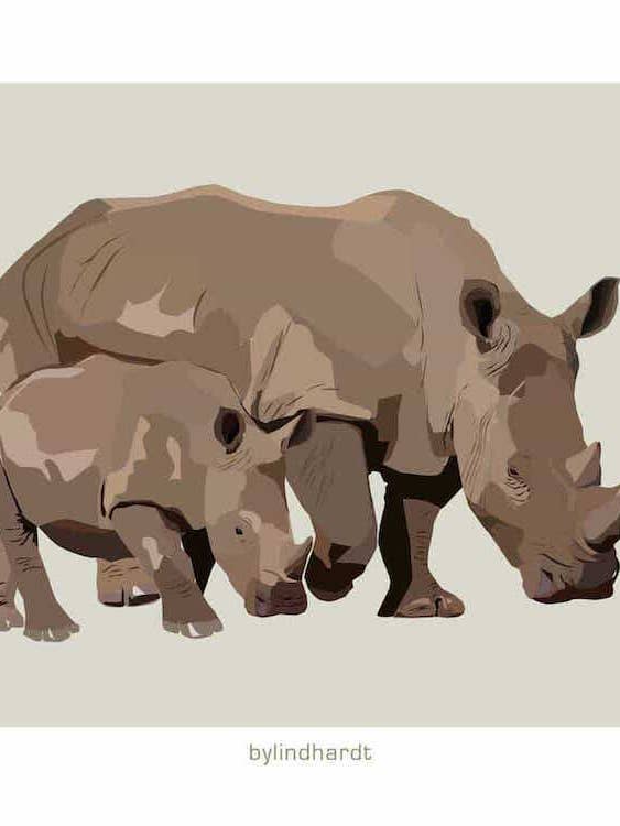 Póster Rhinoceros para venta al por mayor de bylindhardt