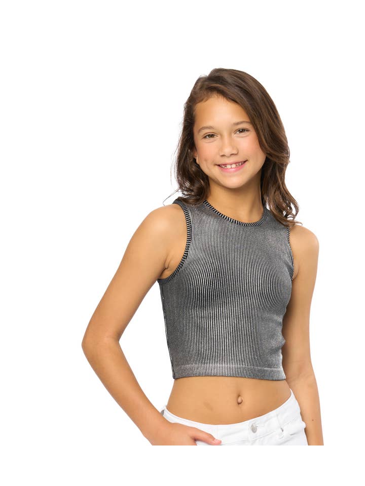 Malibu Sugar - Wholesale Shirt - Kids - Foil Painted Sleeveless Top for Tweens - 5 Colors !!