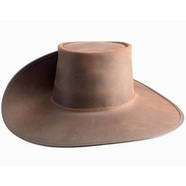 American Hat Makers - Wholesale Cowboy Hat - Unisex - Renaissance Fair Leather Hat Unbanded - Style Cavalier3