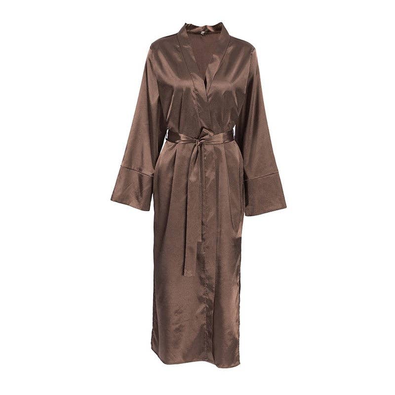 UZ Wholesale Store - Wholesale Badjas - Dames - Badjas met lange mouwen en strikceintuur aan de zijkanten3