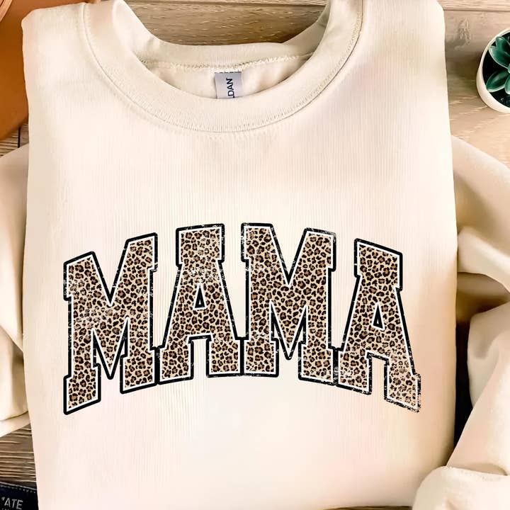 Leopard Mama T-shirt, Retro Leopard Mama Sweatshirt for engroshandel hos NVC Ecommerce LLC