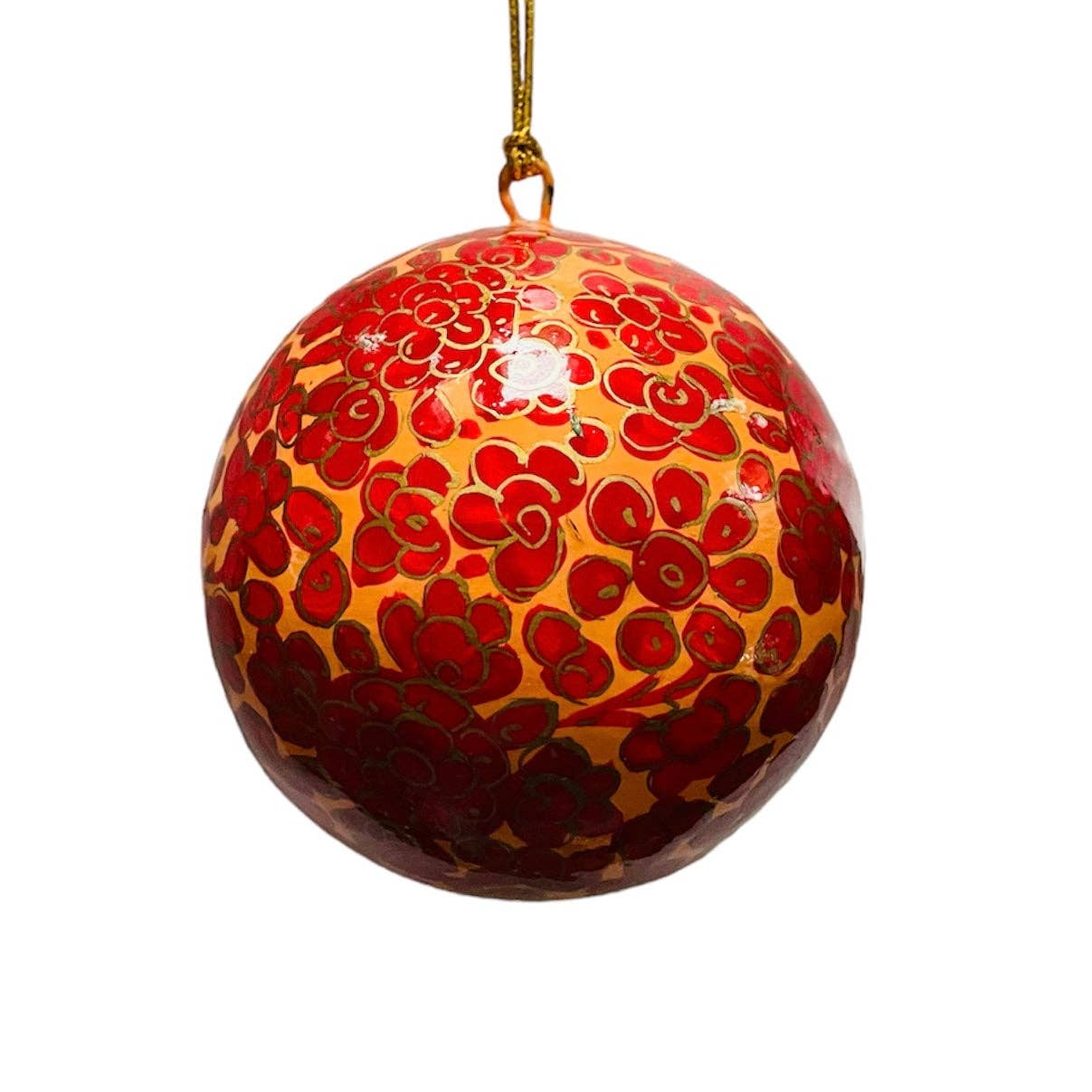 Beautifully Made Fair Trade – wholesale Ornament – India | Paper Mache | Red | Ornament1