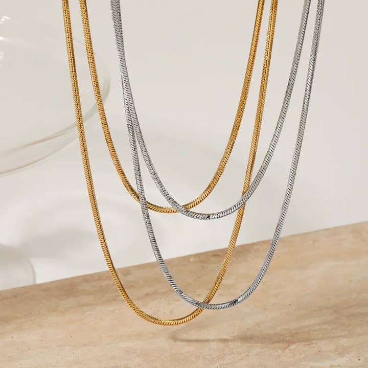 Sweet Cherry Sky - Wholesale Link & Chain Necklace - Layering Necklace in Gold or Silver