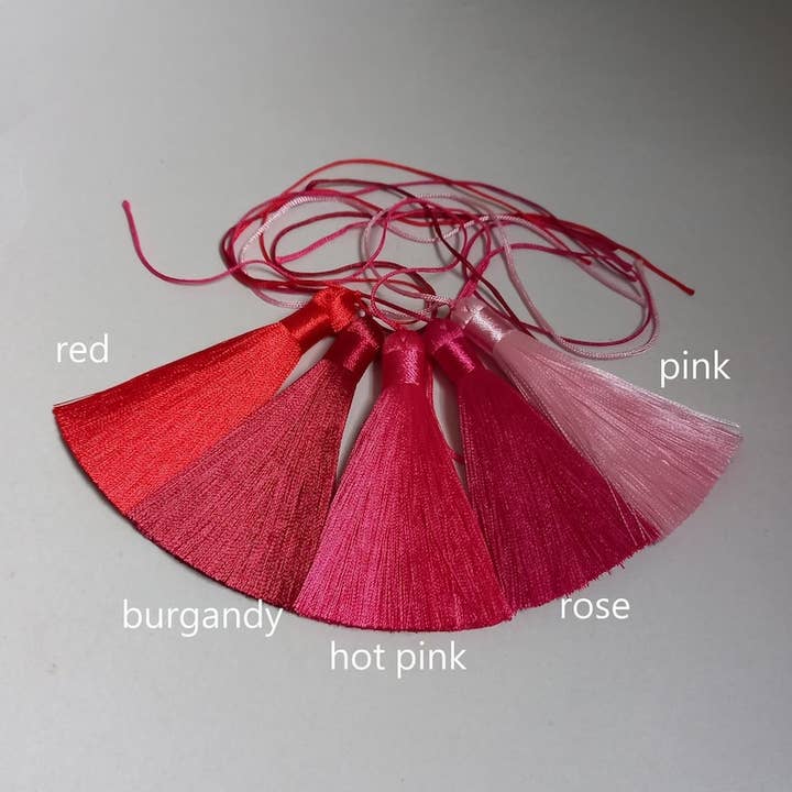 HandmadeBestSeller – wholesale Tassel earrings – Silky Tassels – Colorful Decorative Fringe2