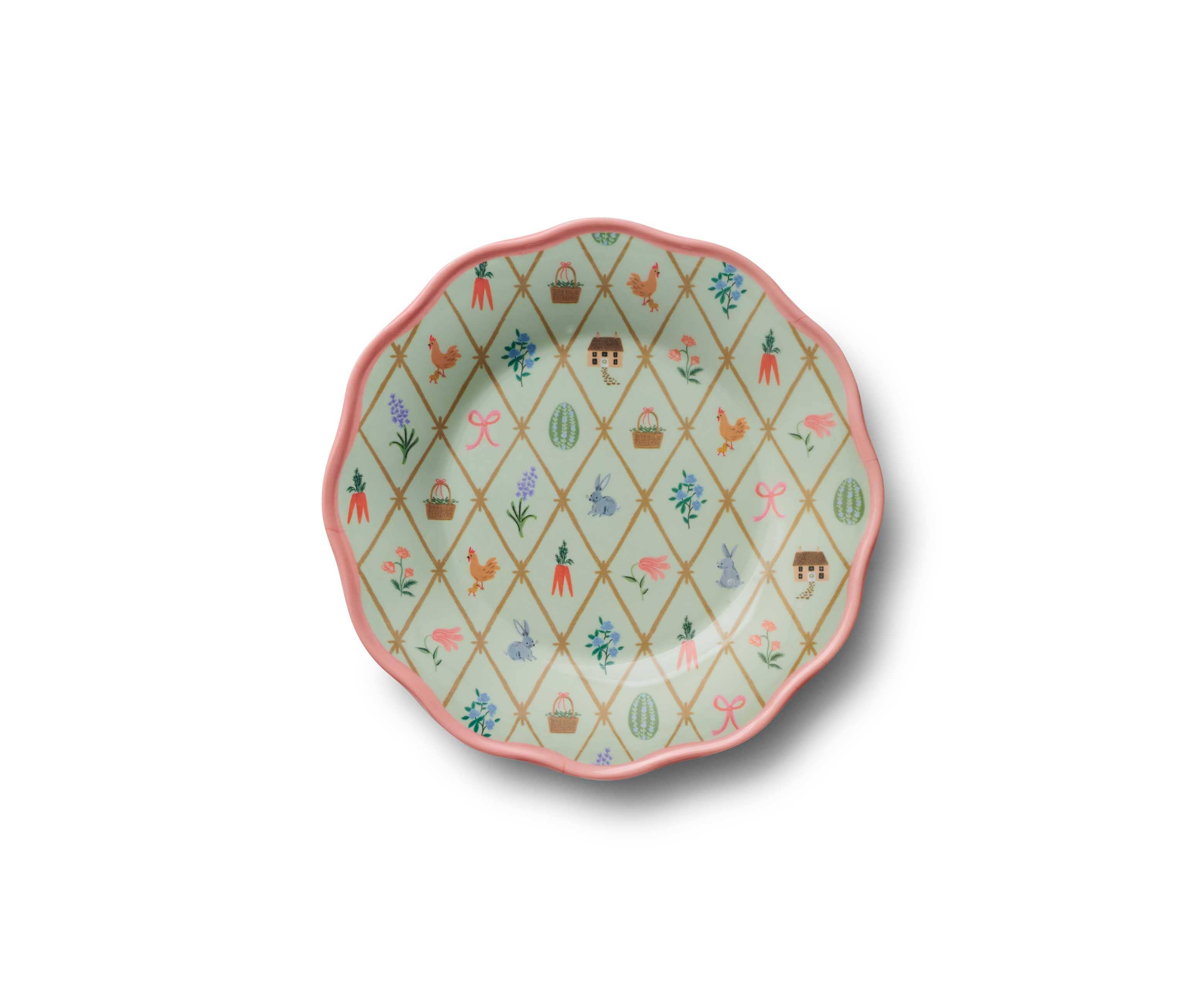 Rifle Paper Co. - Wholesale Dinner Plate - Spring Farm Easter Melamine Assorted Dessert Plates3