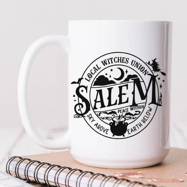 Salem Witch Halloween Cup for wholesale by Cataleya Designs Studio LLC