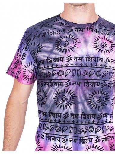 Kimago Look - Wholesale T-Shirt - Men's - Tie Die T-Shirt with Ethnic Prints TOP SALES3