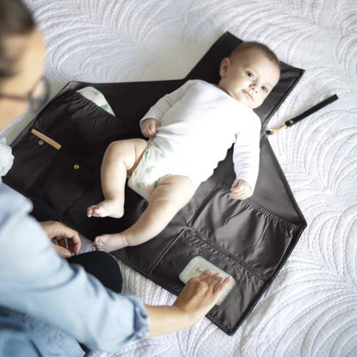 Ben & Ellie Baby - Wholesale Nappy bag – Baby - Nappy Change Clutch & Wipes Case Set - The Original with Freya Pink15