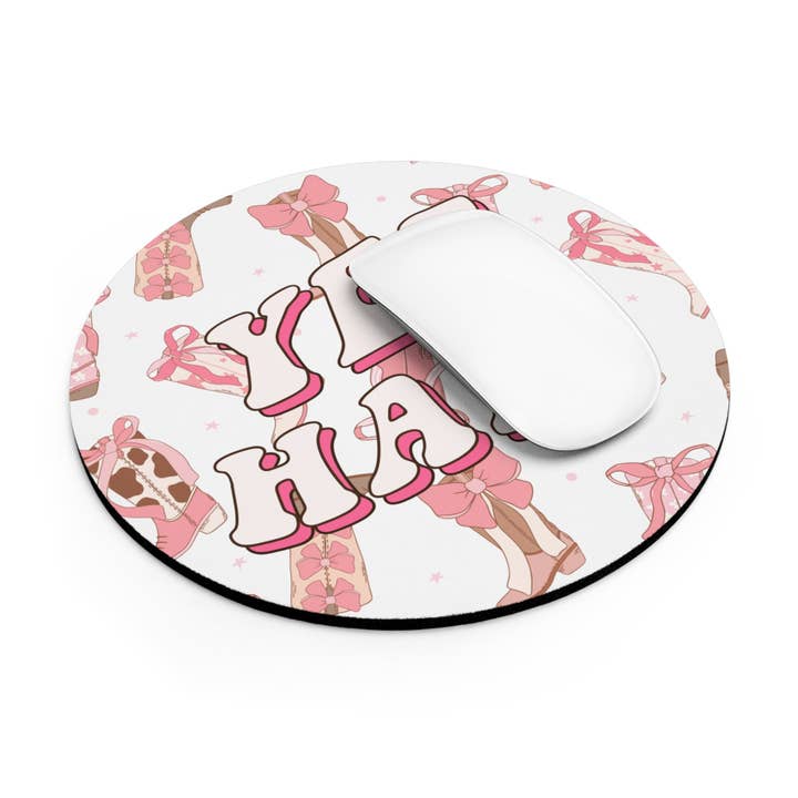 The Dreaming Quill - Wholesale Mousepad/Trackpad - Wayfinder Mat Round - Yee haw3