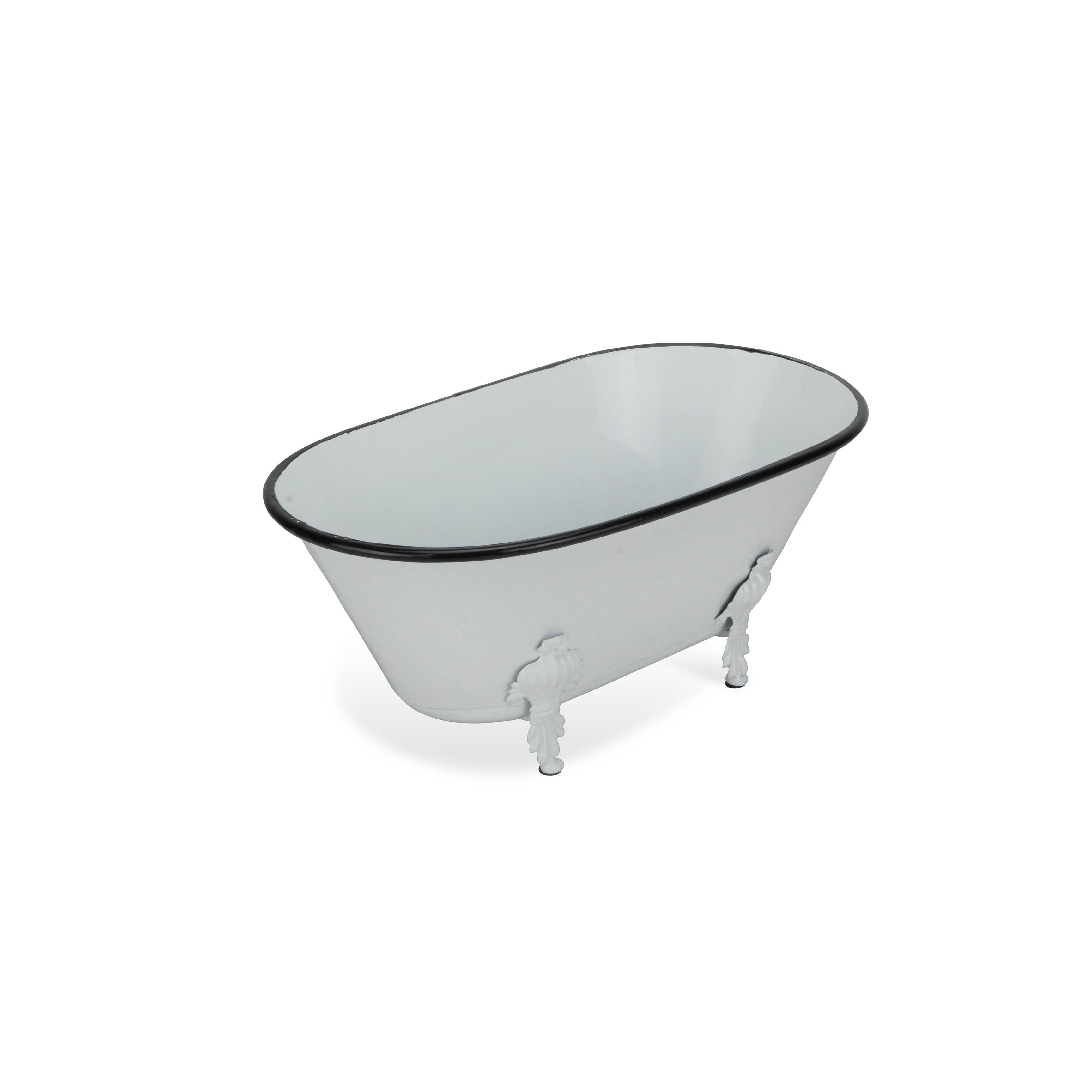 Cheungs Home Decor – wholesale Bath caddy – Lavande Metal Fleur-de-Lis Tub Decor - White4