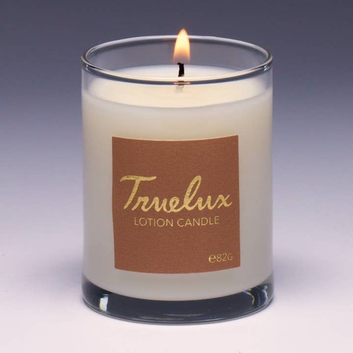 Mini Cashmere Soy Lotion Candle (Warm Vanilla + Tobacco) for wholesale by Truelux