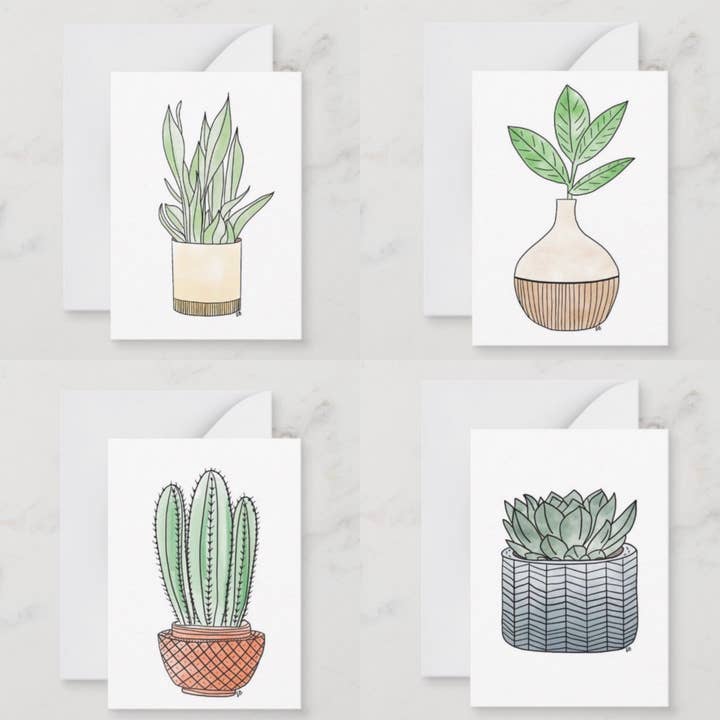 Green Thumb Card Set for wholesale by Ethel B Designs