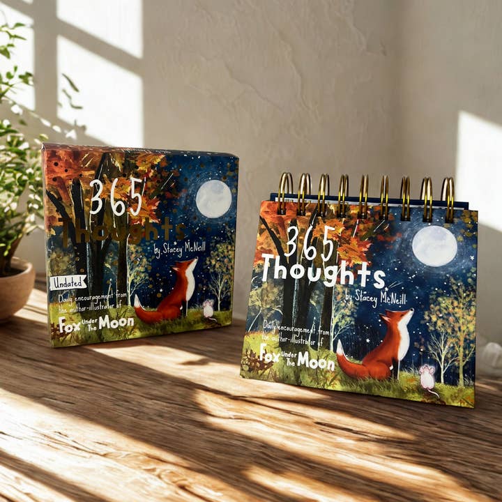 Fox Under The Moon - Wholesale Desk/Tabletop Sign - 365 Thoughts - Daily Encouragement Desktop Flipbook4
