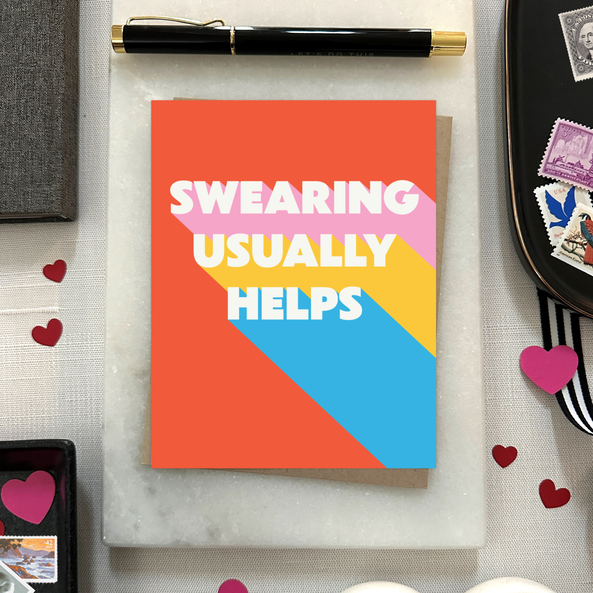 Barone and Co. - Vente Carte de vœux classique - Carte d'Amitié : Les Jurons Aident5