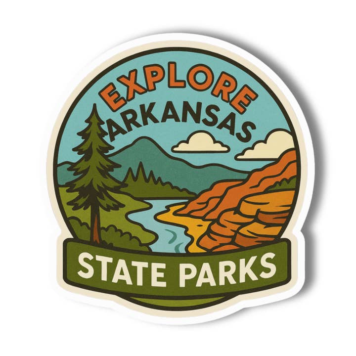 Arkansas State Parks 3" Vinyl Sticker for wholesale by National Parks and Beyond