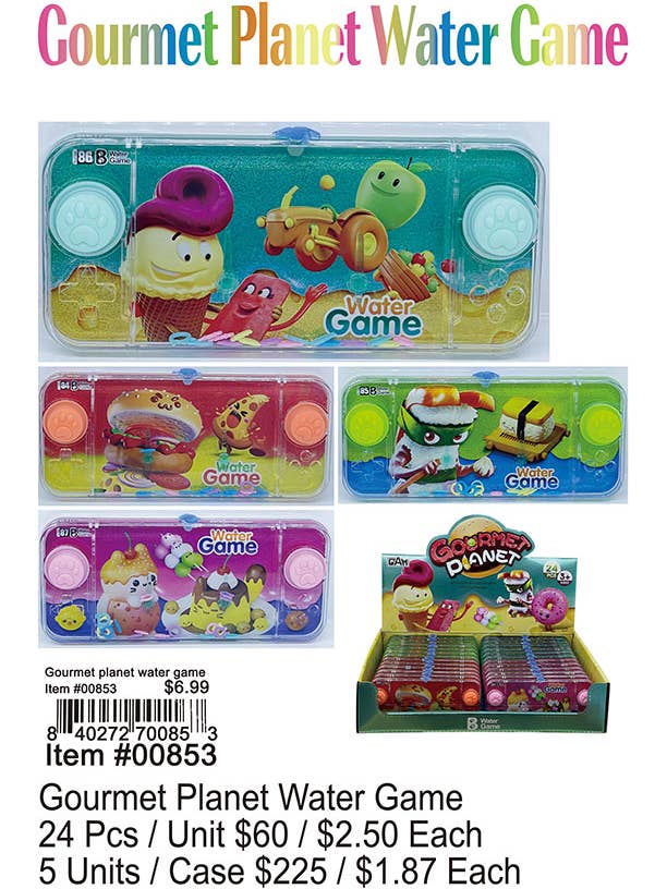 Gourmet Planet Water Game for wholesale by Puka Creations