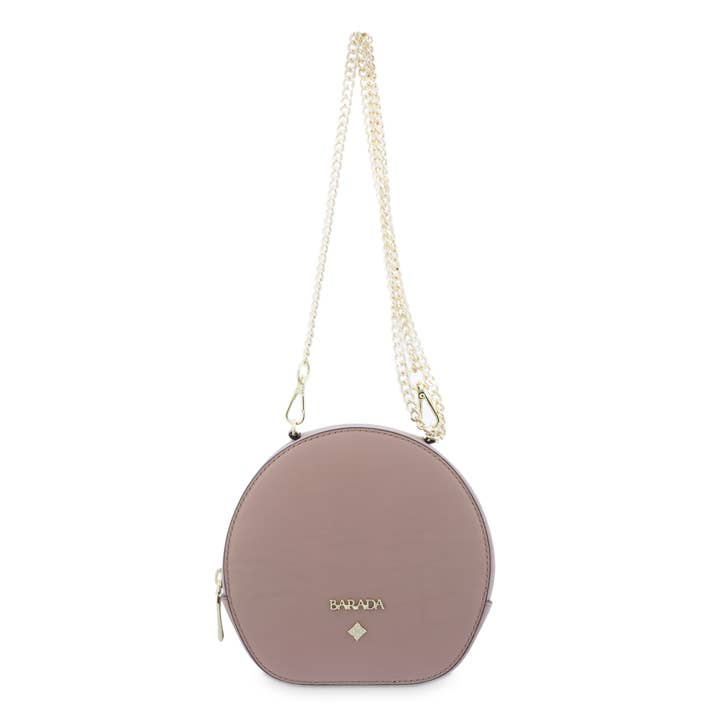 Mini sac en cuir de vachette et couleur rose poudré pour la vente par BARADA UBRIQUE