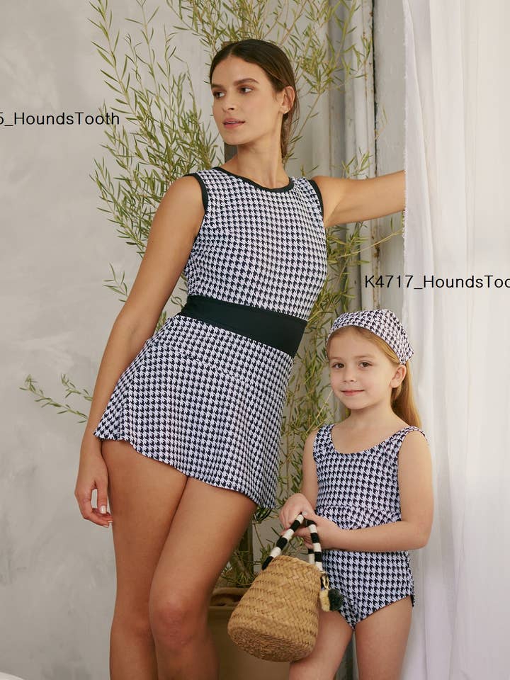 Sujetador deportivo tankini 2 unidades-K4717_Houndstooth para venta al por mayor de MARINA WEST SWIM