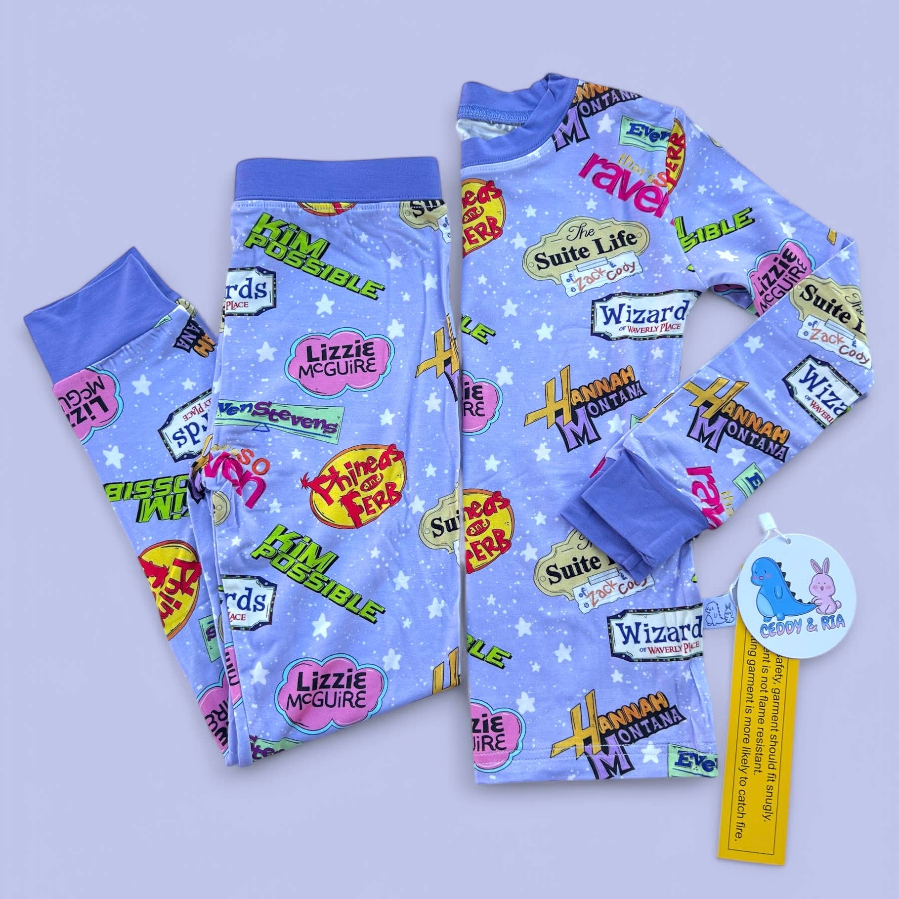 CEDDY & RIA - Wholesale Sleepwear Set - Kids - Sitcom nostalgia shows bamboo 2 piece set pjs