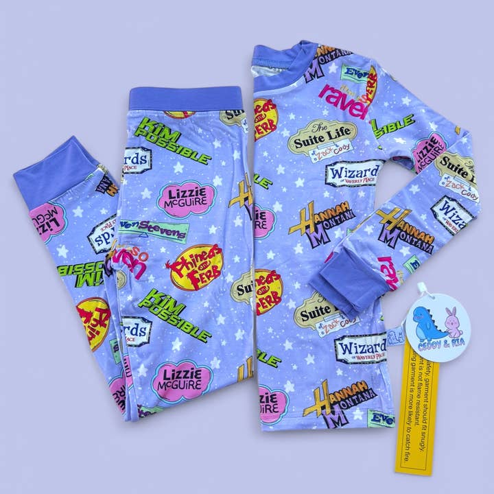 CEDDY & RIA - Wholesale Sleepwear Set - Kids - Sitcom nostalgia shows bamboo 2 piece set pjs0