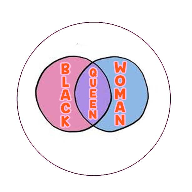 Sort Kvinde Dronning | Knap for engroshandel hos Diamonds Anjell