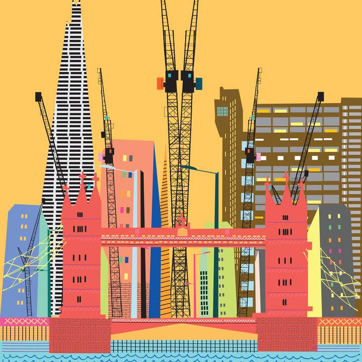 'Tower Bridge' Giclée Print for wholesale by RUDE