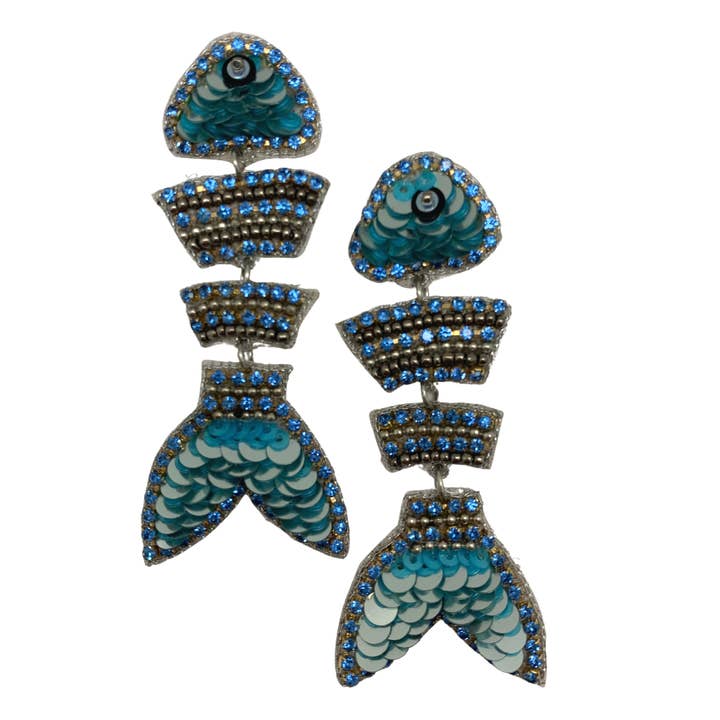 Fishbone Earrings for wholesale by Allie Beads