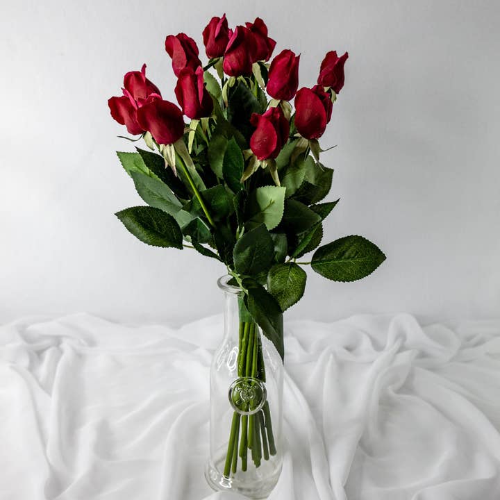 Realistic Artificial Flowers - Vente Fleurs artificielles - Red Real Touch Bud - Fleurs artificielles réalistes