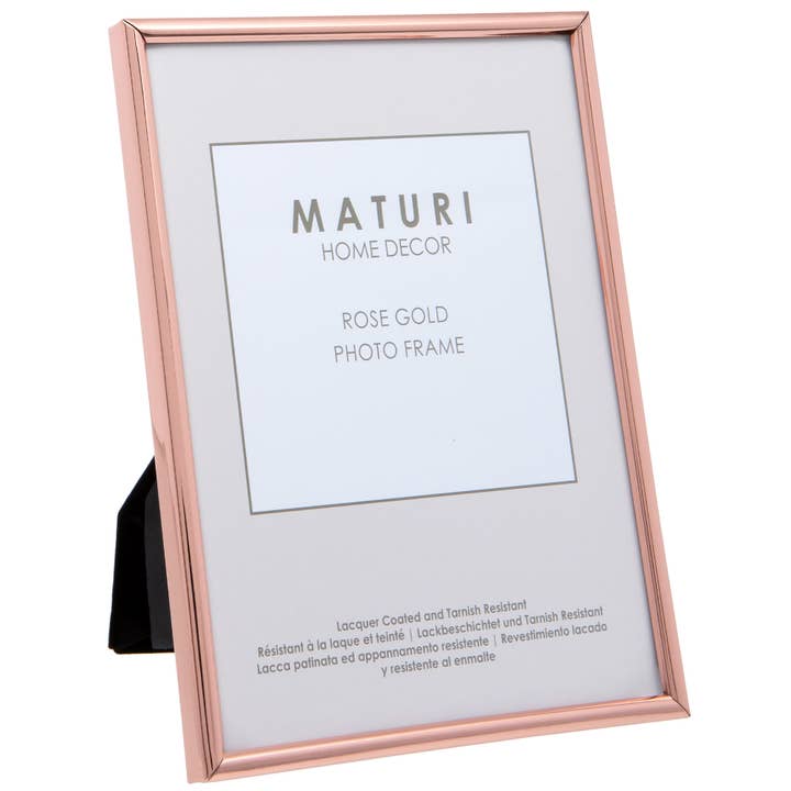 Viceni - Wholesale Picture Frame - Rose Gold Coloured Photo Frame - Thin Edge, 6" x 8"
