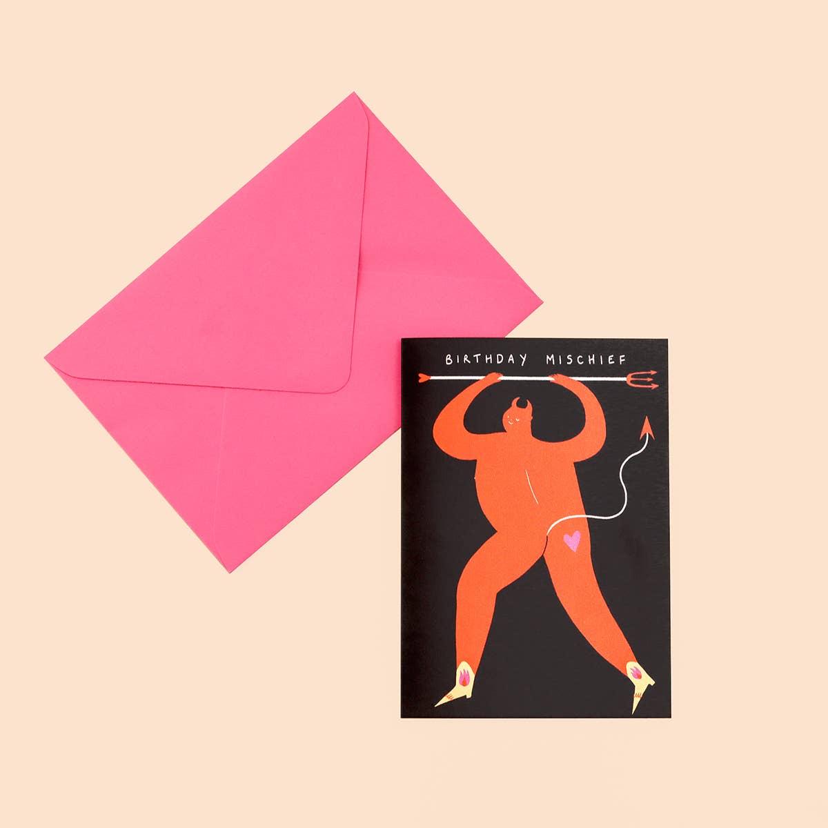 Little Black Cat Illustrated Goods - Vendita all'ingrosso Biglietti di auguri - Biglietto di Compleanno Malizioso | Cartolina Spiritosa | Compleanno Birichino | A62