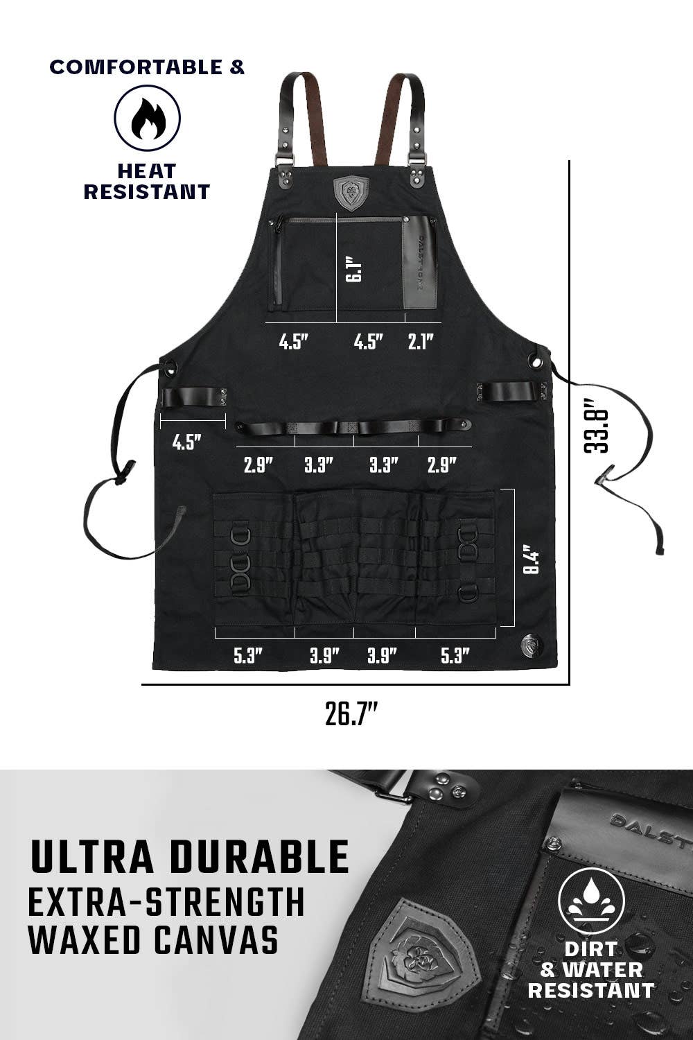 Dalstrong - Wholesale Kitchen/Utility Knife - BBQ Apron | Heavy-Duty Waxed Canvas | Dalstrong ©6