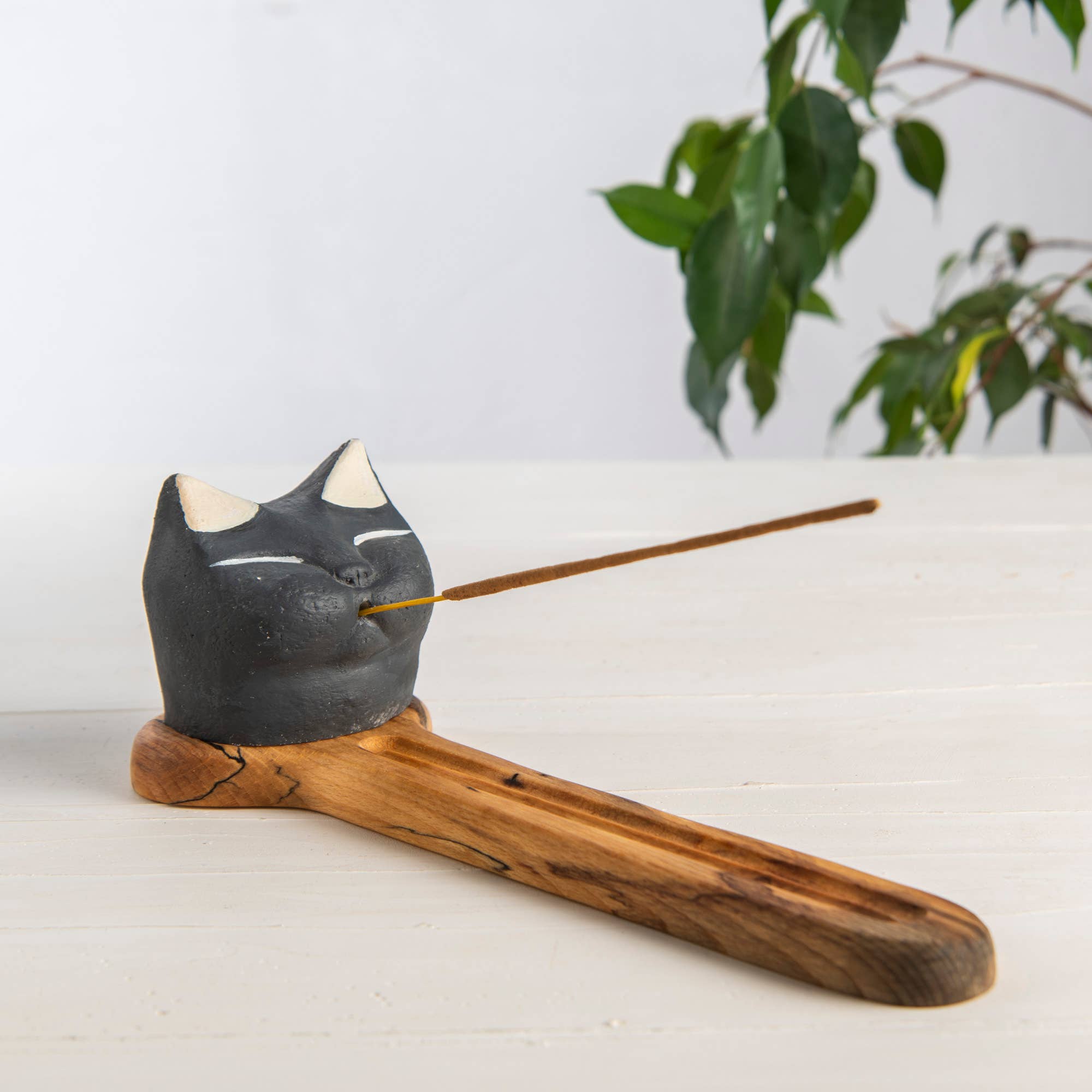 Troy Touch - Wholesale Incense Holder - Tabby Cat Incense Holder, Handmade Incense Holder19