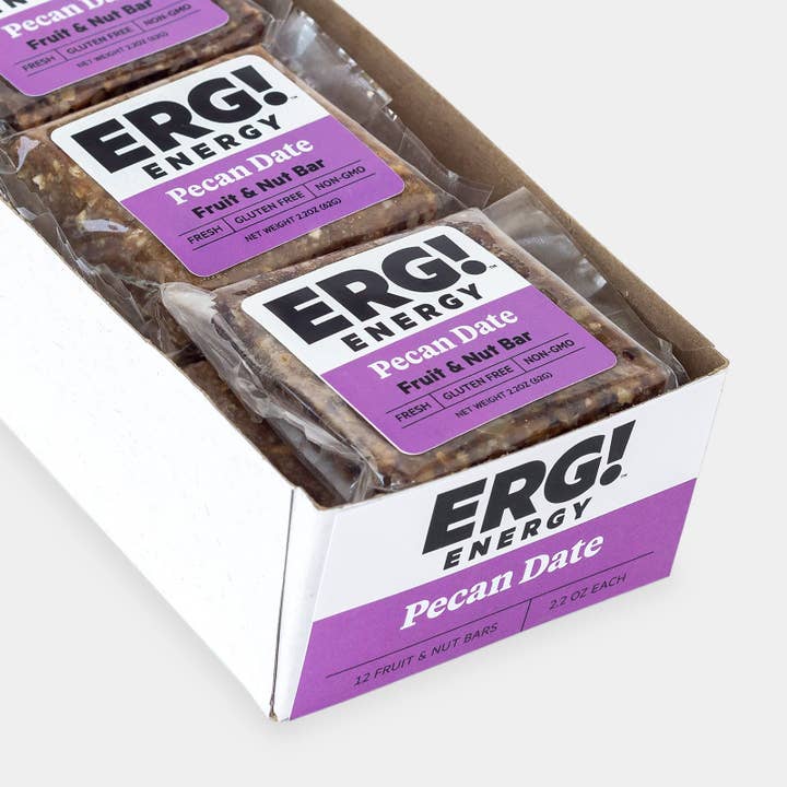 Pecan Date ERG! - Box of 12 Bars for wholesale by ERG! Bars