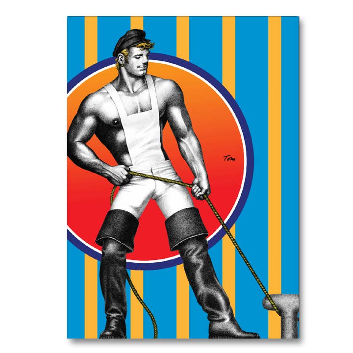 Tom of Finland Postkarte Sailor Sunset (gay, LGBTQ, Queer) für den Großhandel von Peachy Kings / Kweer Cards