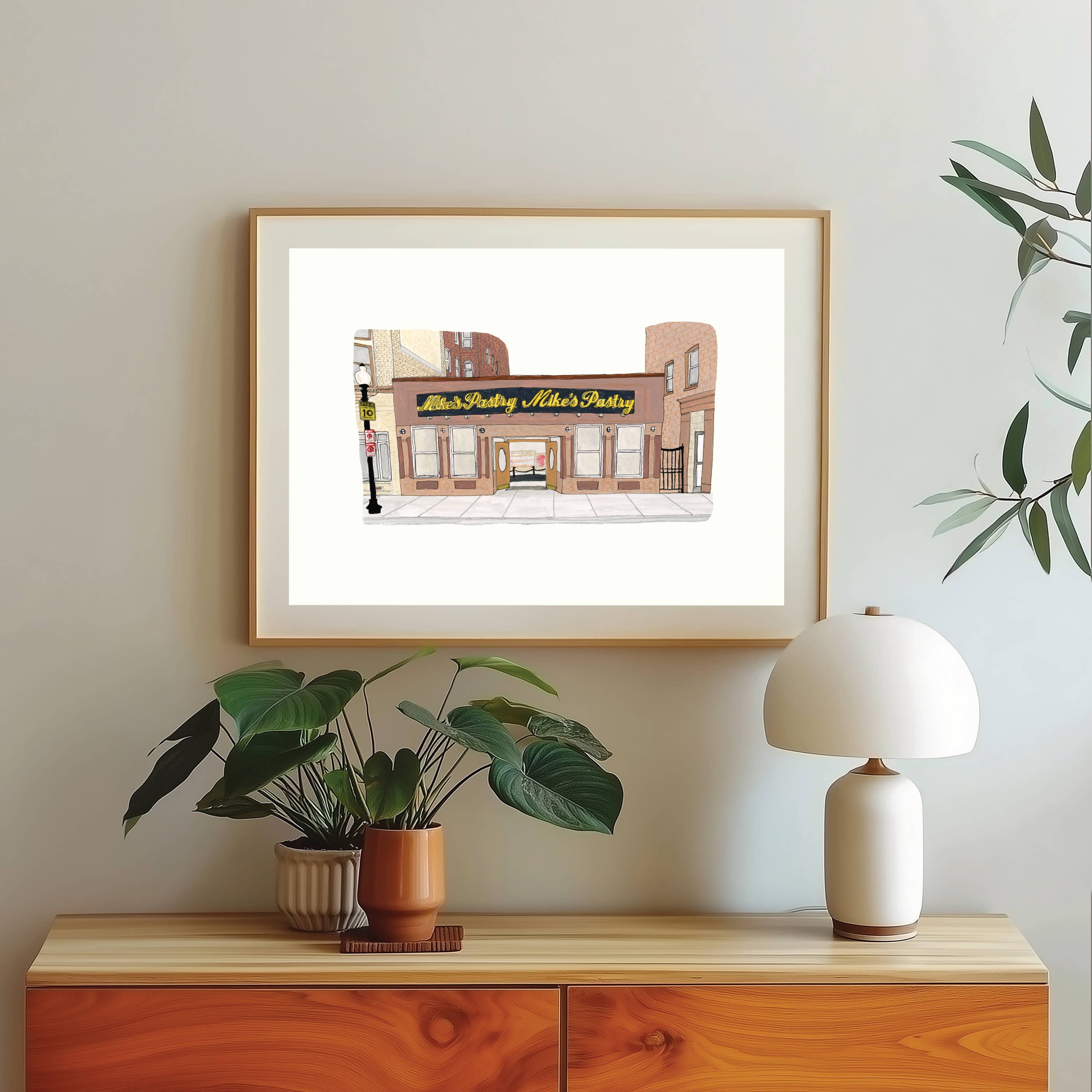 Sarah Wormann Art - Vente Affiche d'art - Mike's Pastry Boston - Impression d'art de la devanture - Nouvelle-Angleterre6