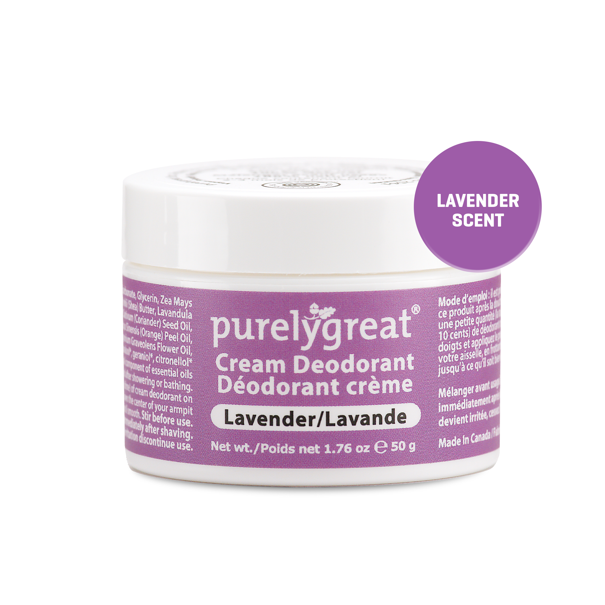 Purelygreat Natural Deodorants - Wholesale Deodorant - Unisex - Purelygreat Cream Deodorant - Lavender8