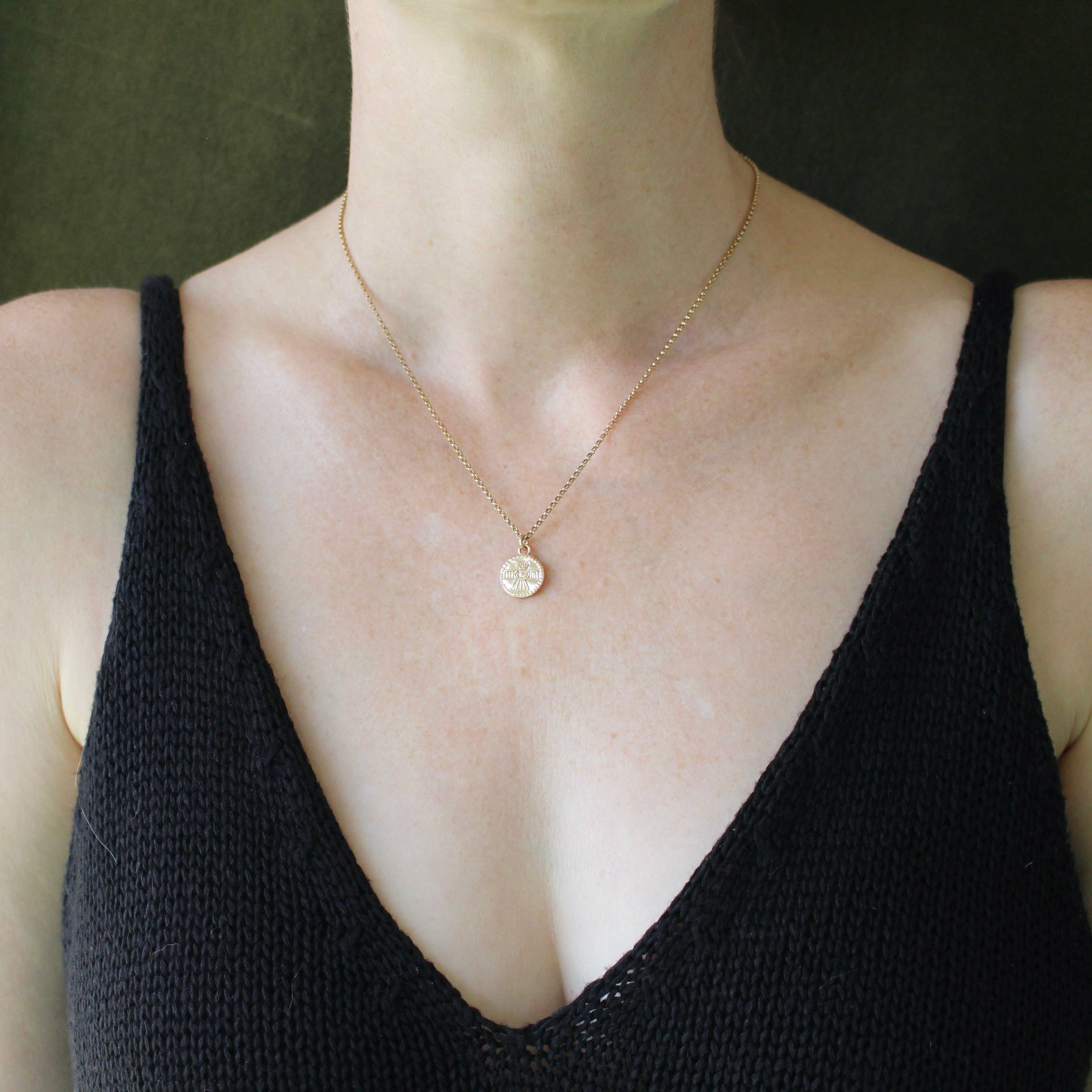 Vis a Vis Jewelry – Colar pingente/pendente por atacado – Colar Quetzal - Colar Maia Tiny Mesoamerica1