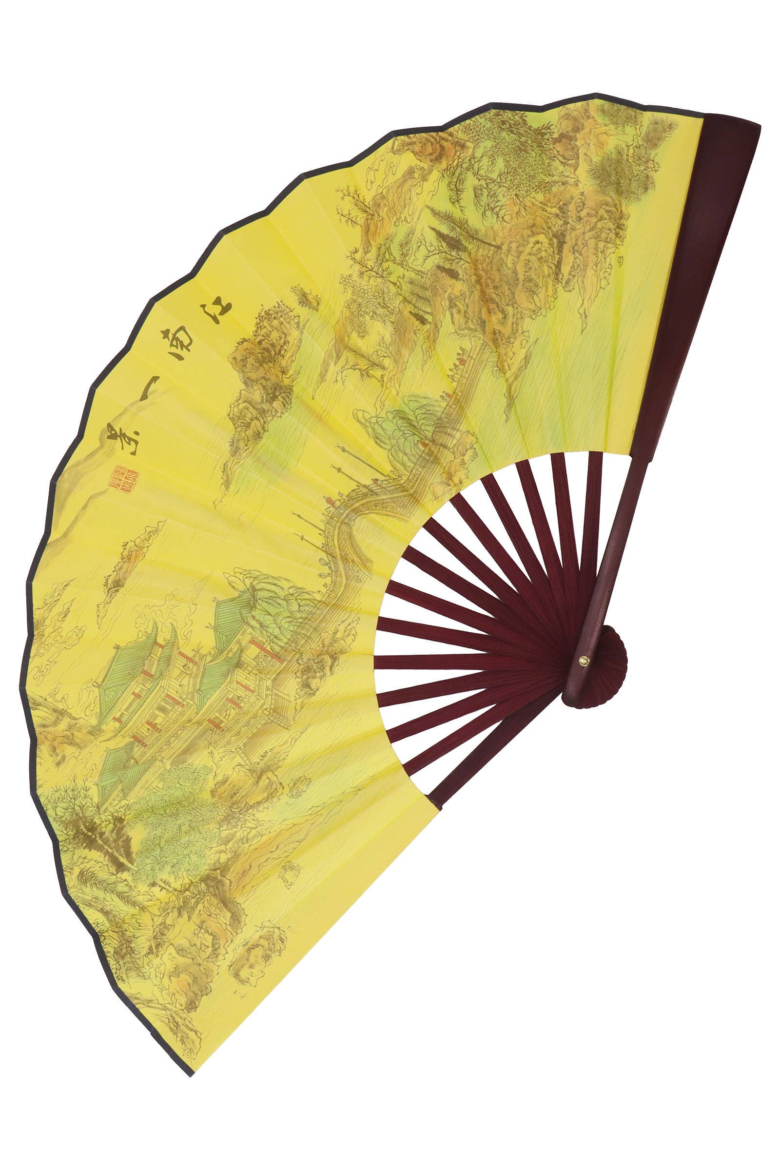 ASSORTED Large Chinese Calligraphy Folding Fan - 13 In for wholesale on Faire5