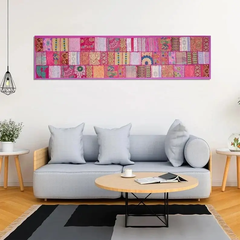 GYPSY STUDIO – Engroshandel Bordløber – Indisk vintage bomuld patchwork bordløber vægophæng4