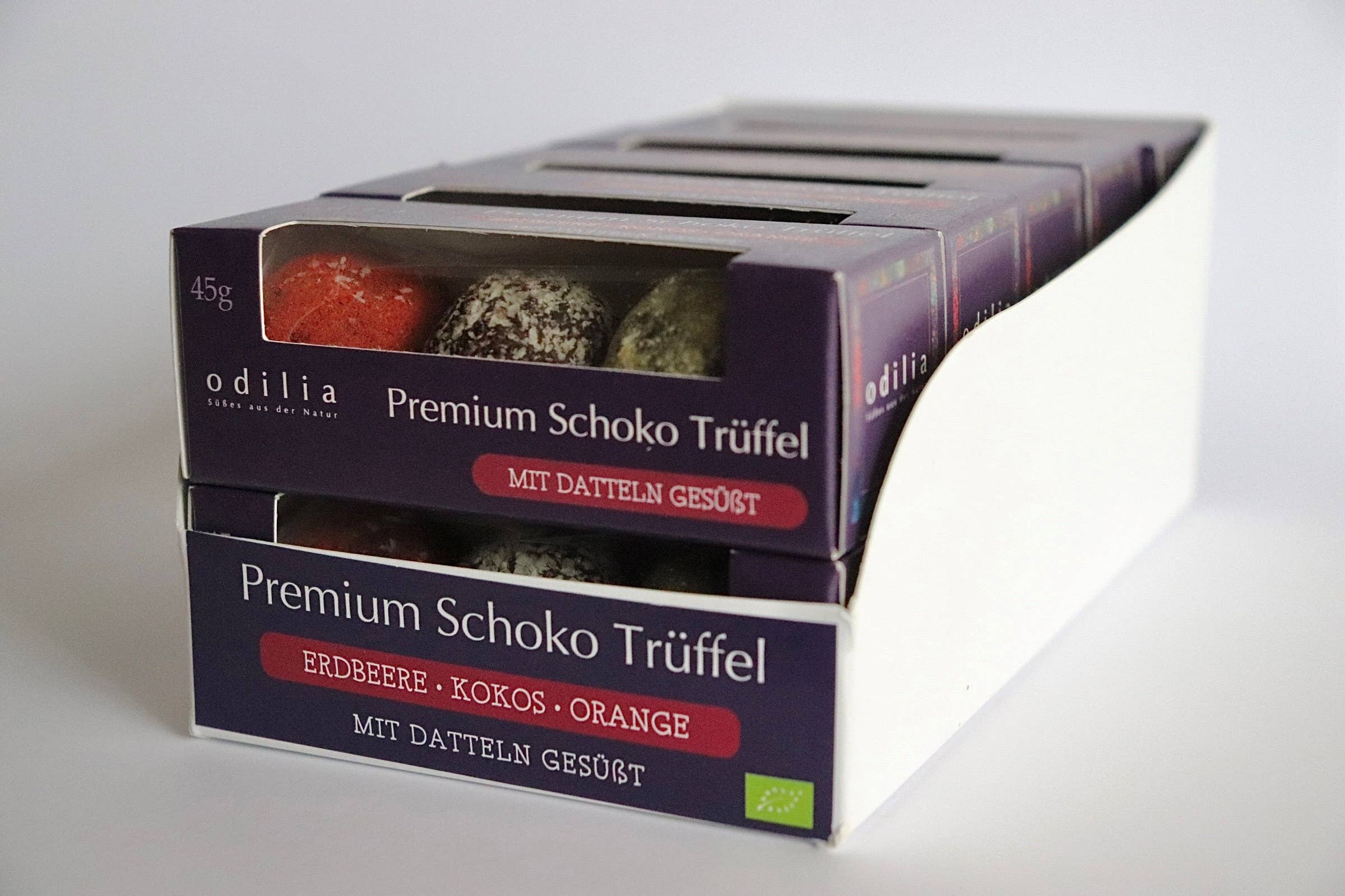 odilia – Großhandel Süßigkeiten mit Schokoglasur – Premium Bio Schoko-Trüffel 45 g2