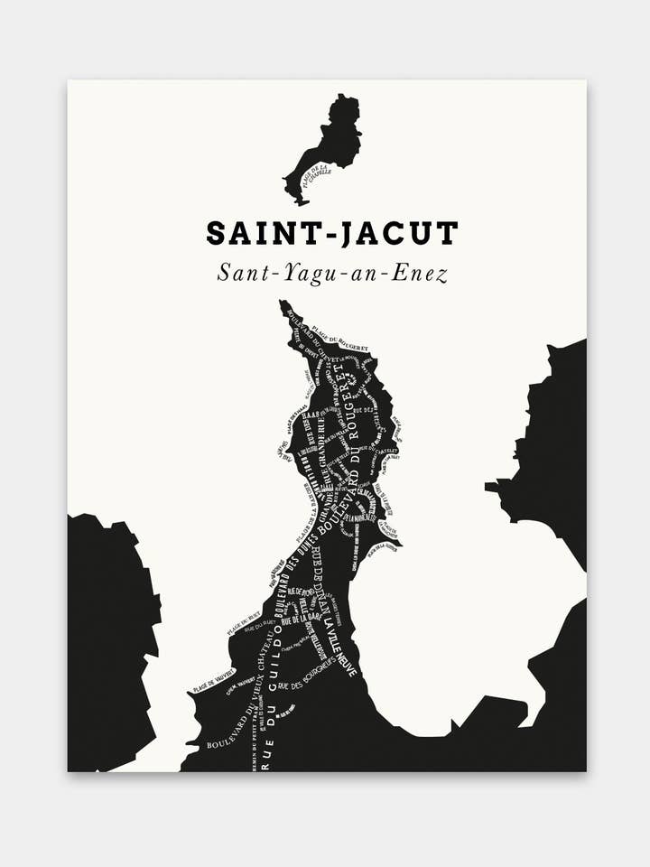 Poster met de beste aanbieding - Saint-Jacut Noir & Crème voor wholesale door Zébu