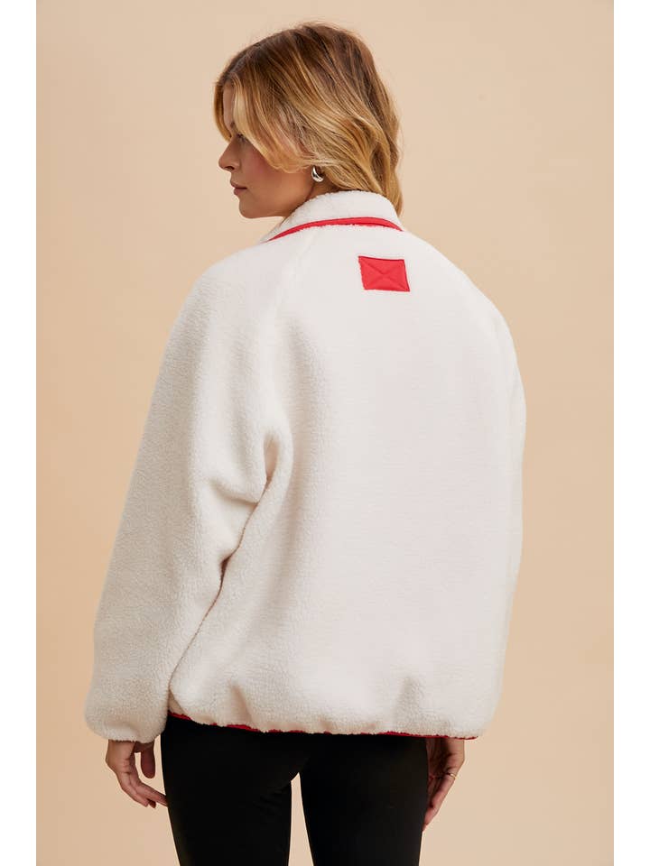 In Loom - Wholesale Jacket - Women's - REVERSIBLE TWO TONED SHERPA JACKET